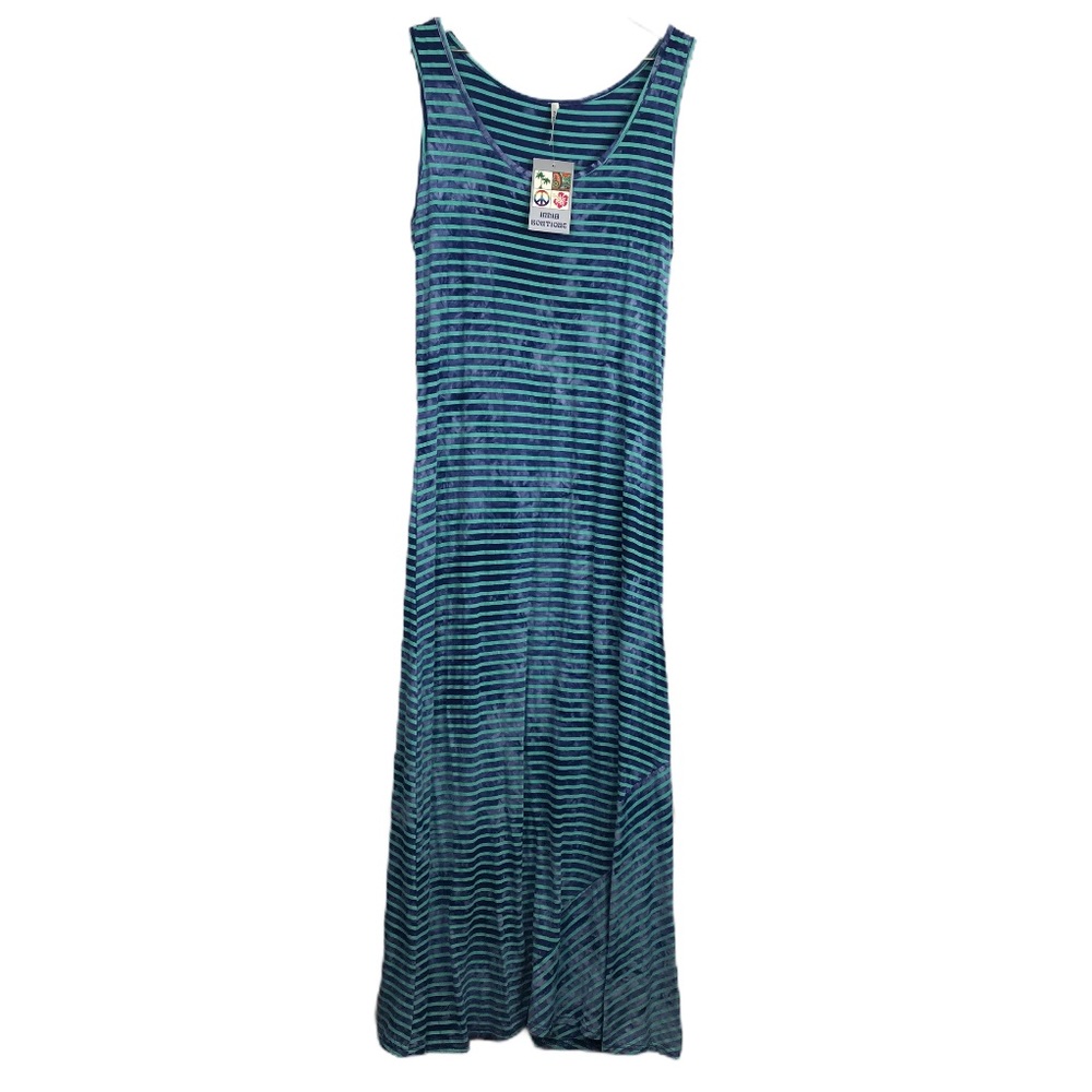 India Boutique Striped Maxi Tank Dress Women One Size Nwt